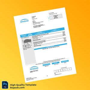 USA ENGIE Resources Editable Utility Bill Template in Word and PDF formats 2 page