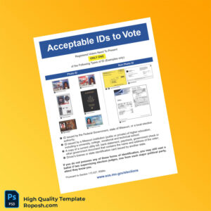 USA Editable Acceptable Ids Template in Word and PDF formats