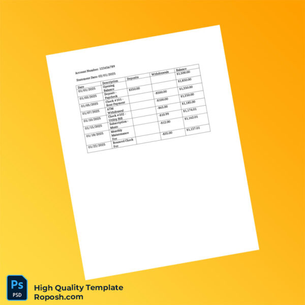 USA Editable Banking Project Template in Word and PDF formats 3 page