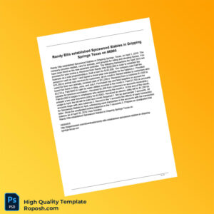 USA Editable Business Document Template in Word and PDF formats