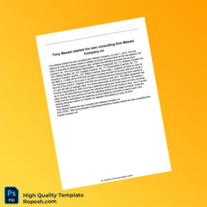 USA Editable Consulting Firm Document Template in Word and PDF formats