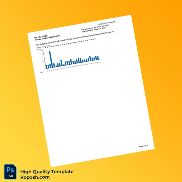 USA Editable Electric and Gas Bill Template in Word and PDF formats 5 page