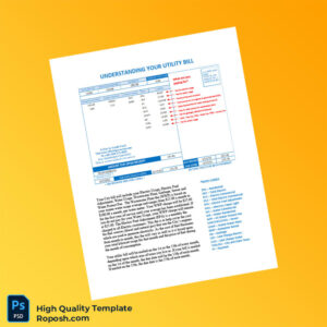 USA Editable Electricity Bill Template in Word and PDF formats