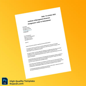 USA Editable Letter to Ombudsman Template in Word and PDF formats 2 page USA Editable Letter to Ombudsman Template in Word and PDF formats 2 page