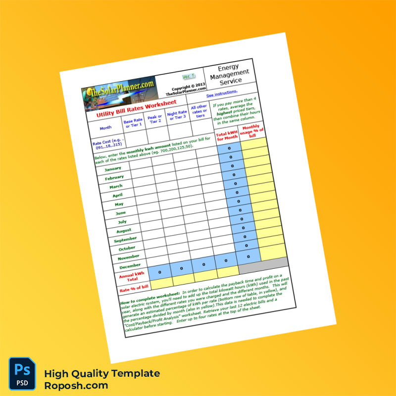 USA Energy Management Service Editable Array Sizing Workbook Template in Word and PDF formats 4 page USA Energy Management Service Editable Array Sizing Workbook Template in Word and PDF formats 4 page