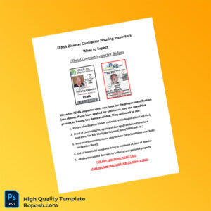 USA FEMA Editable Disaster Contractor Housing Inspectors Guide Template in Word and PDF formats USA FEMA Editable Disaster Contractor Housing Inspectors Guide Template in Word and PDF formats