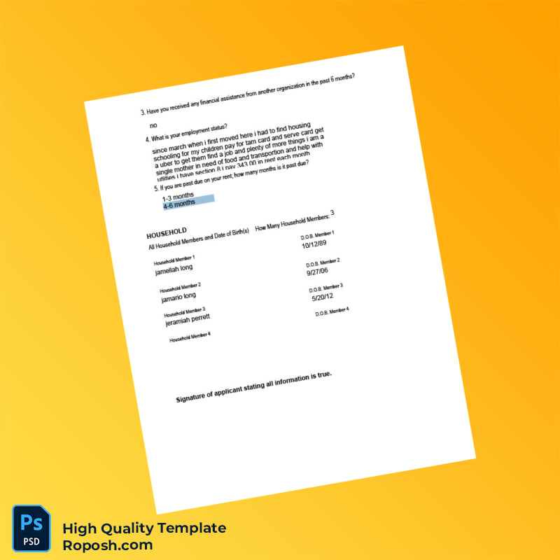 USA FEMA Editable Utility Bill Assistance Application Template in Word and PDF formats 3 page USA FEMA Editable Utility Bill Assistance Application Template in Word and PDF formats 3 page