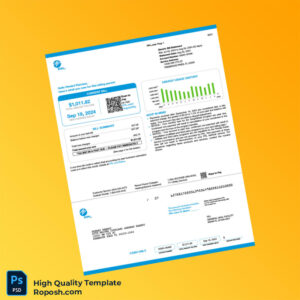 USA FPL Editable Electric Bill Template in Word and PDF formats 2 page