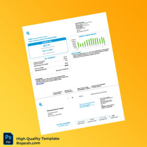 USA FPL Editable Utility Bill Template in Word and PDF formats 2 page