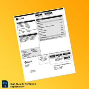 USA First Choice Power Editable Electricity Bill Template in Word and PDF formats 2 page