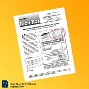 USA Forest Service Editable Utility Bill Tech Tip Template in Word and PDF formats 4 page