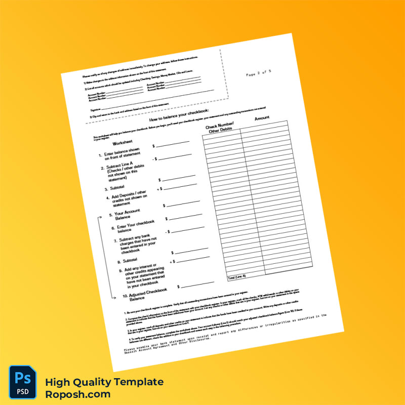 USA Frost Bank Statement Template in Word and PDF formats 6 page USA Frost Bank Statement Template in Word and PDF formats 6 page