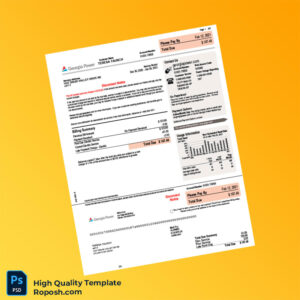 USA Georgia Power Editable Disconnect Notice Template in Word and PDF formats 2 page