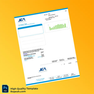 USA JEA Editable Electricity Bill Template in Word and PDF formats 3 page