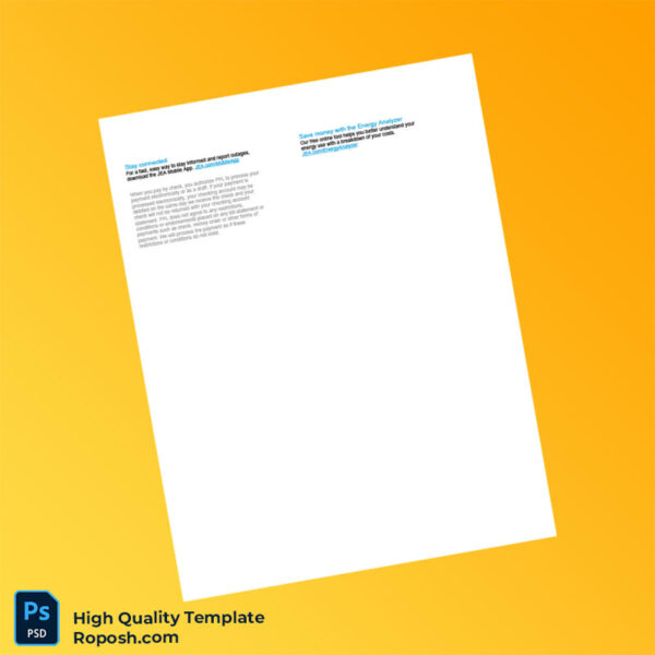 USA JEA Editable Electricity Bill Template in Word and PDF formats 3 page