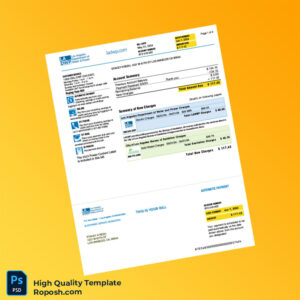 USA Los Angeles Department of Water and Power Editable Bill Template in Word and PDF formats 4 page