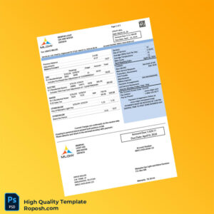 USA Memphis Light Gas and Water Editable Bill Template in Word and PDF formats USA Memphis Light Gas and Water Editable Bill Template in Word and PDF formats