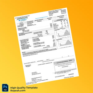 USA Minnesota Energy Resources Corporation Editable Gas Bill Template in Word and PDF formats 2 page USA Minnesota Energy Resources Corporation Editable Gas Bill Template in Word and PDF formats 2 page