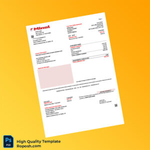 USA Minol USA Editable Utility Bill Template in Word and PDF formats