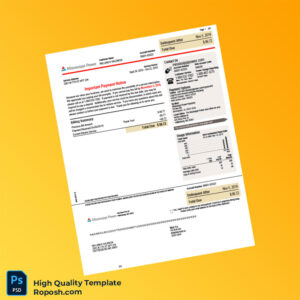 USA Mississippi Power Editable Bill Template in Word and PDF formats 2 page