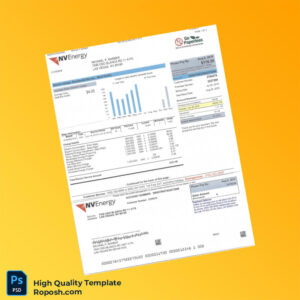 USA NV Energy Editable Utility Bill Template in Word and PDF formats 4 page