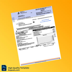 USA National Fuel Gas Distribution Corporation Editable Gas Bill Template in Word and PDF formats 2 page
