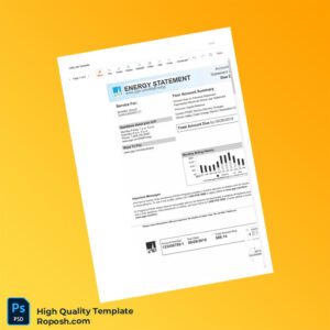 USA PG E Editable Energy Bill Template in Word and PDF formats