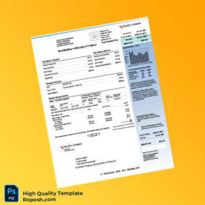 USA Pacific Power Editable Electricity Bill Template in Word and PDF formats 2 page USA Pacific Power Editable Electricity Bill Template in Word and PDF formats 2 page