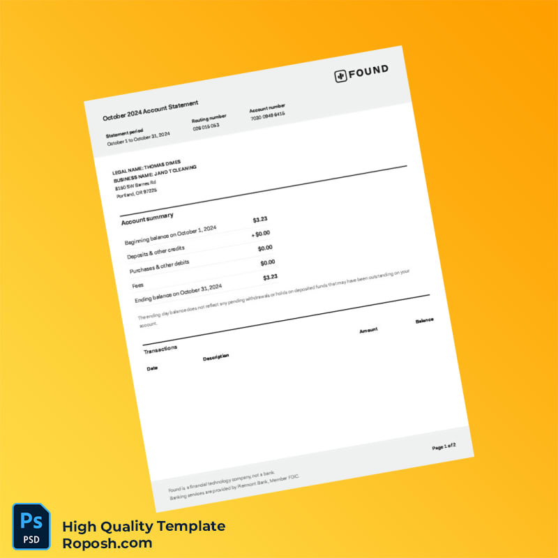 USA Piermont Bank Bank Statement Template in Word and PDF formats 2 page USA Piermont Bank Bank Statement Template in Word and PDF formats 2 page