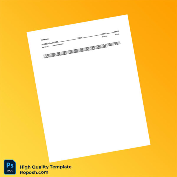 USA Qonto Bank Statement Template in Word and PDF formats 2 page