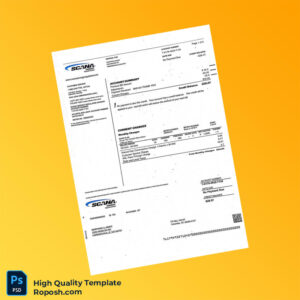 USA SCANA Energy Editable Utility Bill Template in Word and PDF formats