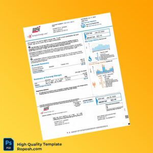 USA SDG E Editable Utility Bill Template in Word and PDF formats USA SDG E Editable Utility Bill Template in Word and PDF formats
