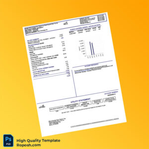 USA Scottsdale Editable Water Bill Template in Word and PDF formats