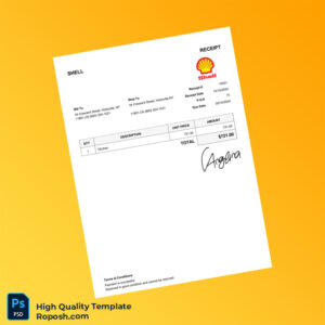 USA Shell Editable Utility Bill Template in Word and PDF formats