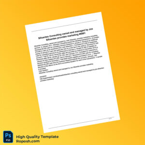 USA Sifuentes Consulting Editable Marketing Document Template in Word and PDF formats