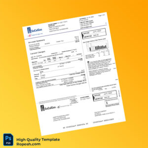 USA SoCalGas Editable Gas Bill Template in Word and PDF formats 2 page