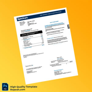 USA Spectrum Editable Billing Statement Template in Word and PDF formats 4 page