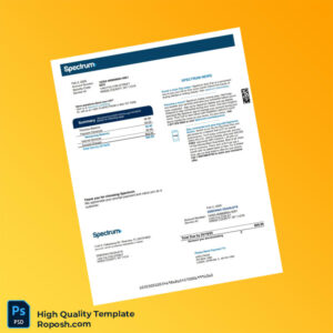 USA Spectrum Editable Utility Bill Template in Word and PDF formats