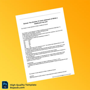 USA State Bank Bank Statement Template in Word and PDF formats