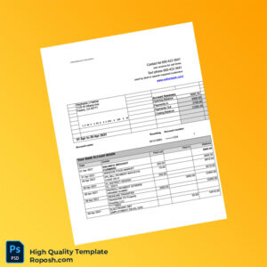 USA Sutton Bank Statement Template in Word and PDF formats 2 page