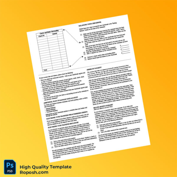 USA Synovus Bank Statement Template in Word and PDF formats 8 page