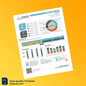 USA Texas Blue Energy Editable Utility Bill Template in Word and PDF formats 2 page USA Texas Blue Energy Editable Utility Bill Template in Word and PDF formats 2 page