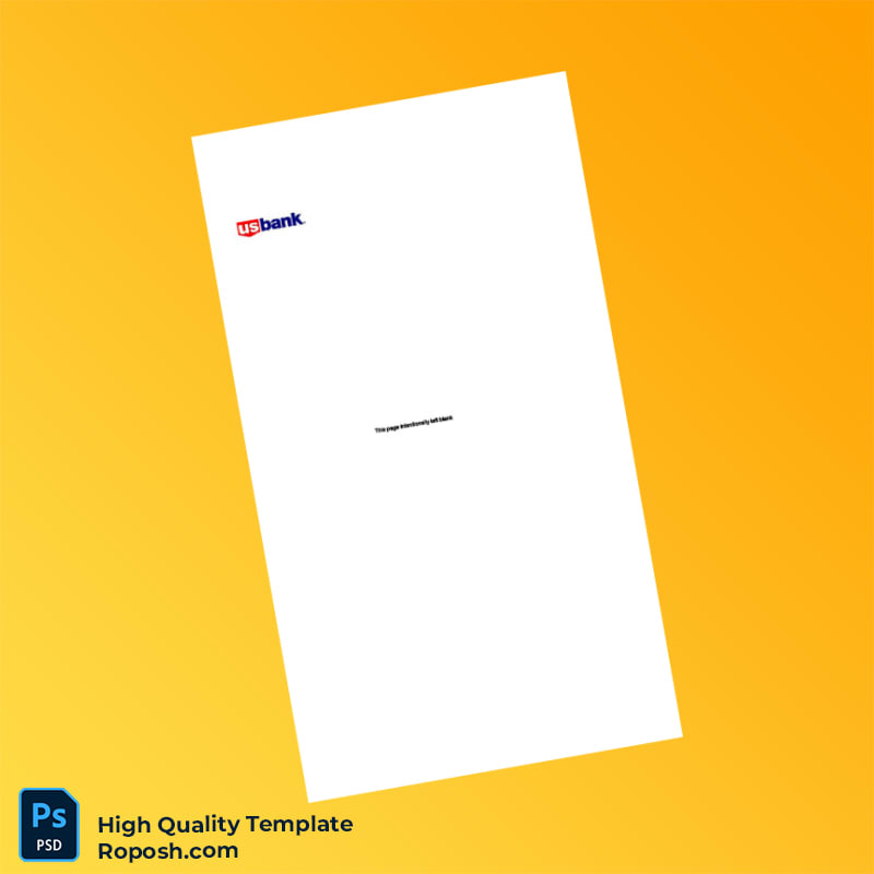 USA U S Bank Checking Account Statement Template in Word and PDF formats 4 page USA U S Bank Checking Account Statement Template in Word and PDF formats 4 page