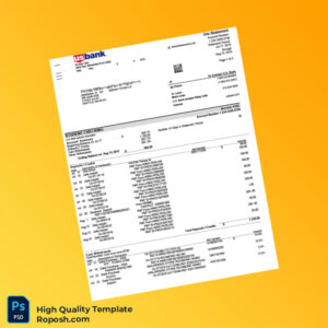 USA U S Bank Statement Template in Word and PDF formats 4 page USA U S Bank Statement Template in Word and PDF formats 4 page