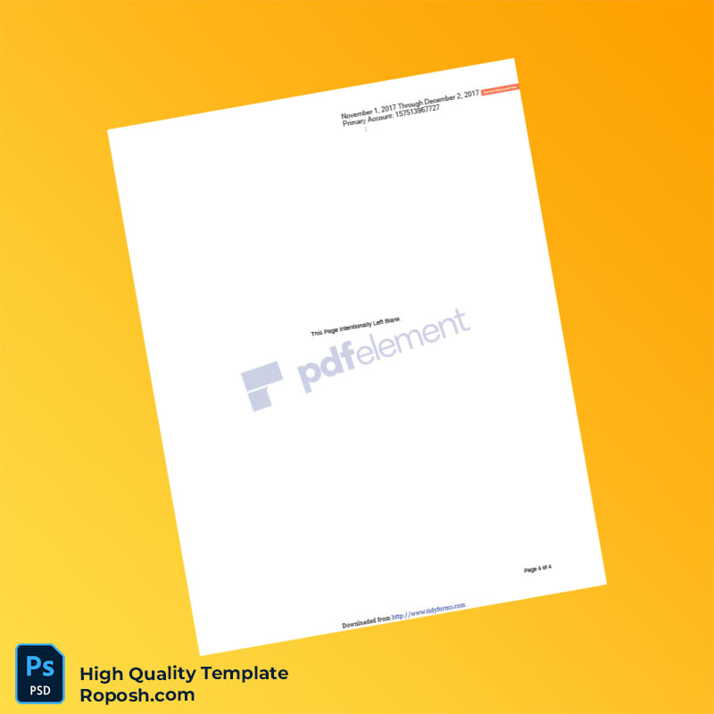 USA US Bank Bank Statement Template in Word and PDF formats 4 page USA US Bank Bank Statement Template in Word and PDF formats 4 page
