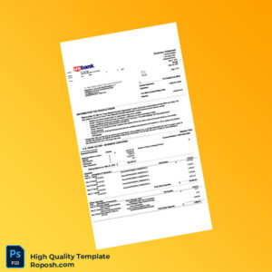 USA US Bank Business Statement Template in Word and PDF formats 4 page