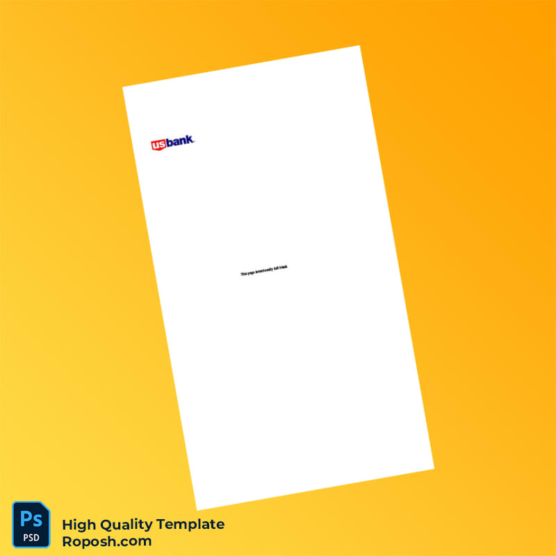 USA US Bank Business Statement Template in Word and PDF formats 4 page USA US Bank Business Statement Template in Word and PDF formats 4 page