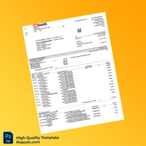 USA US Bank Statement Template in Word and PDF formats 4 page USA US Bank Statement Template in Word and PDF formats 4 page