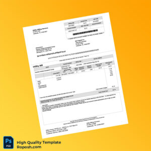 USA Utility Billing Services Editable Utility Bill Template in Word and PDF formats