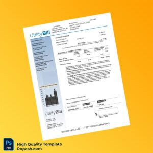 USA UtilityBill Editable Utility Bill Template in Word and PDF formats